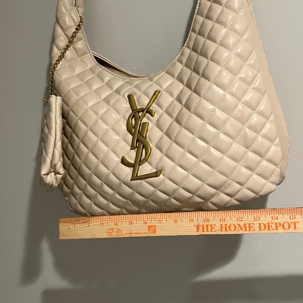 Cream quilted bag